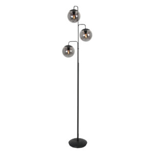 vloerlamp-zwart-bollique-glasmetaal-ø40cm-e14-4611zw-steinhauer-1