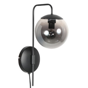steinhauer-wandlamp-bollique-zwart-glasmetaal-bedlampje-e14-4609zw-1