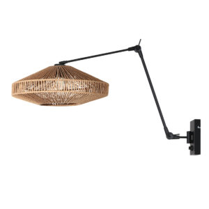 steinhauer-wandlamp-prestigechic-naturelzwart-katoenmetaal-leeslamp-e27-4576zw-1