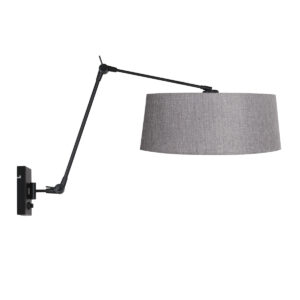 steinhauer-wandlamp-prestigechic-zwart-metaaltextiel-leeslamp-e27-4703zw-1