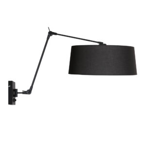 steinhauer-wandlamp-prestigechic-zwart-metaaltextiel-leeslamp-e27-4704zw-1