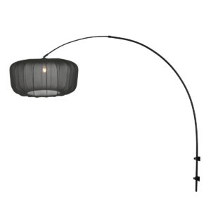 steinhauer-wandlamp-sparkledlight-zwart-metaaltextiel-leeslamp-e27-4410zw-1