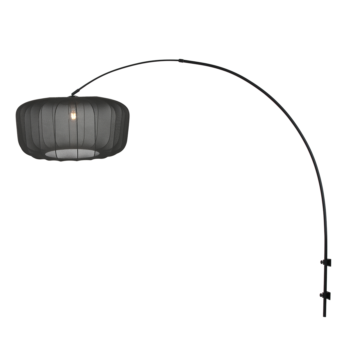 steinhauer-wandlamp-sparkledlight-zwart-metaaltextiel-leeslamp-e27-4410zw-1