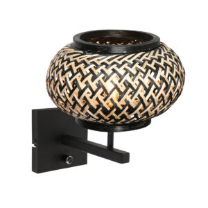 steinhauer-wandlamp-stang-zwart-bamboemetaal-bedlampje-e27-4459zw-0