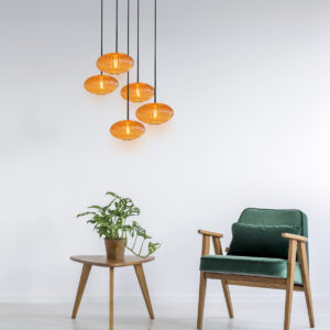 hanglamp-amberkleurig-haloswap-elektronicaglasmetaal-ø40cm-e27-4383zw-mexlite-1