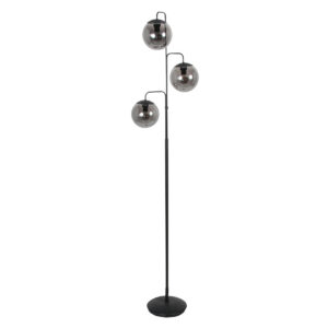 vloerlamp-zwart-bollique-glasmetaal-ø40cm-e14-4611zw-steinhauer-1