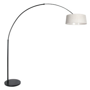 steinhauer-vloerlamp-sparkledlight-zwart-metaaltextiel-booglamp-e27-4688zw-0