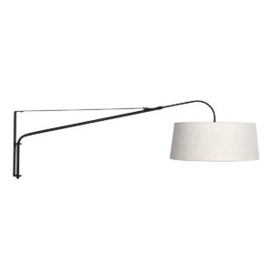 steinhauer-wandlamp-elegantclassy-zwart-metaaltextiel-leeslamp-e27-4623zw-0
