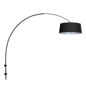 steinhauer-wandlamp-sparkledlight-zwart-metaaltextiel-booglamp-e27-4618zw-0