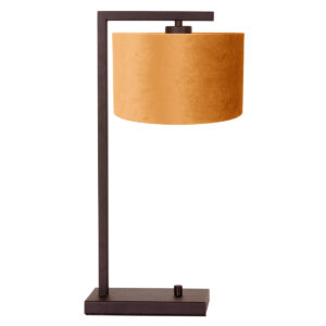 tafellamp-bruin-stang-metaalveloursstof-nachtkastlamp-e27-4884ca-steinhauer-1