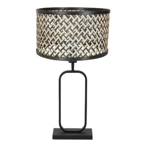 tafellamp-zwart-stang-bamboemetaal-nachtkastlamp-e27-4804zw-steinhauer-1