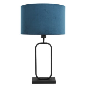 tafellamp-zwart-stang-metaalveloursstof-nachtkastlamp-e27-4812zw-steinhauer-1