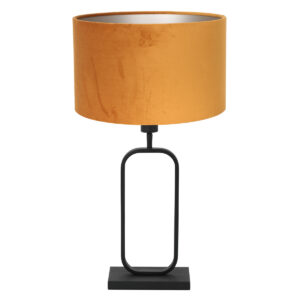tafellamp-zwart-stang-metaalveloursstof-ø47cm-e27-4808zw-steinhauer-1