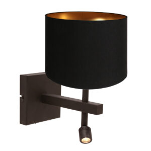 wandlamp-zwart-stang-metaaltextiel-bedlampje-led_e27-4869ca-steinhauer-1