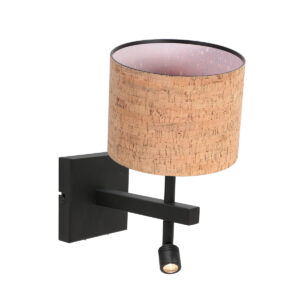 wandlamp-zwart-stang-metaaltextiel-bedlampje-led_e27-4350zw-steinhauer-1