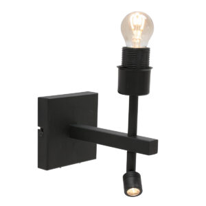 wandlamp-zwart-stang-metaaltextiel-bedlampje-led_e27-4350zw-steinhauer-1
