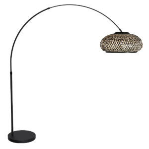 vloerlamp-zwart-flair-bamboemetaal-booglamp-e27-4666zw-mexlite-1