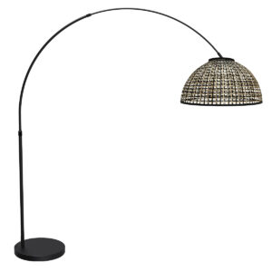 vloerlamp-zwart-flair-bamboemetaal-booglamp-e27-4667zw-mexlite-1