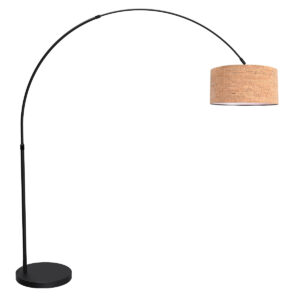 vloerlamp-zwart-flair-metaaltextiel-booglamp-e27-4653zw-mexlite-1