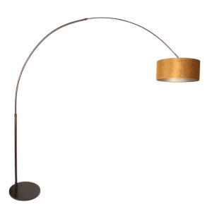 vloerlamp-bruin-sparkledlight-metaalveloursstof-ø45cm-e27-4765ca-steinhauer-1