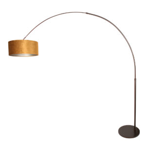 vloerlamp-bruin-sparkledlight-metaalveloursstof-ø45cm-e27-4765ca-steinhauer-1