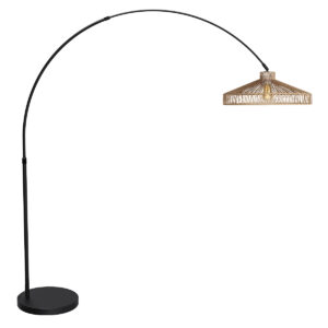 vloerlamp-zwart-flair-katoenmetaal-booglamp-e27-4669zw-mexlite-1