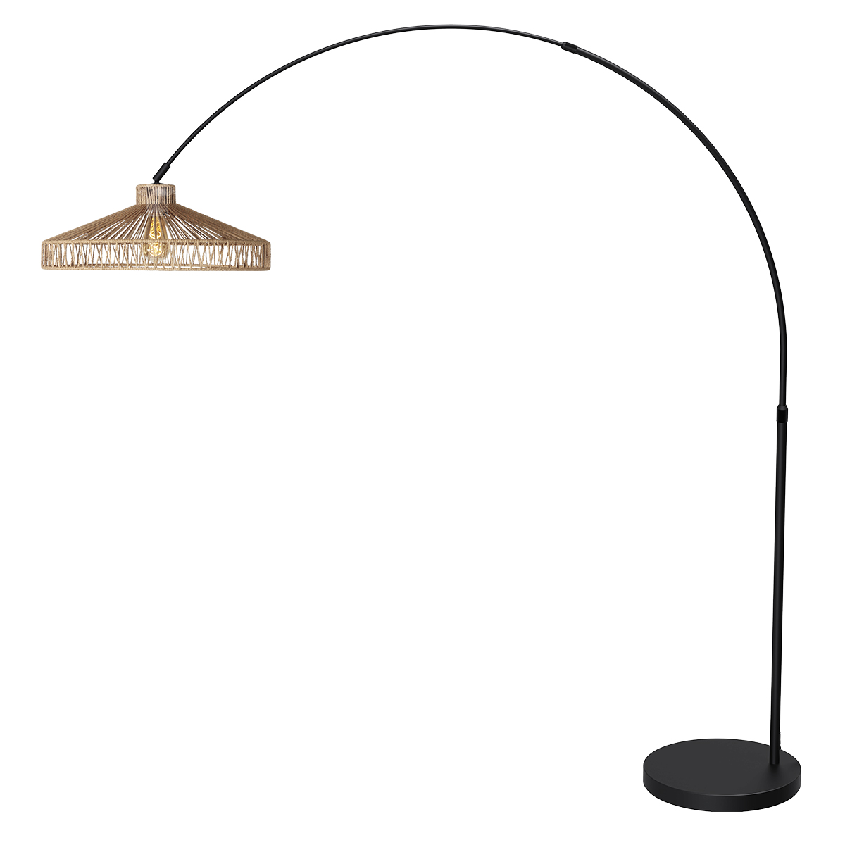vloerlamp-zwart-flair-katoenmetaal-booglamp-e27-4669zw-mexlite-1