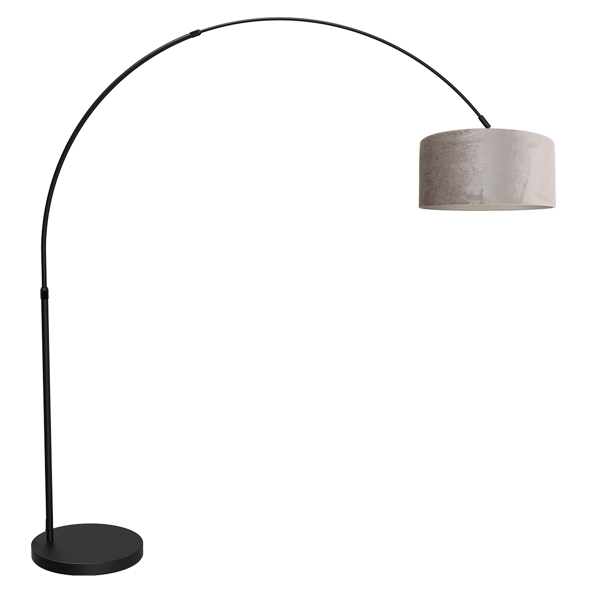 vloerlamp-zwart-flair-metaaltextiel-booglamp-e27-4654zw-mexlite-1