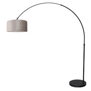 vloerlamp-zwart-flair-metaaltextiel-booglamp-e27-4654zw-mexlite-1