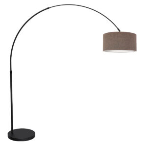 vloerlamp-zwart-flair-metaaltextiel-booglamp-e27-4658zw-mexlite-1