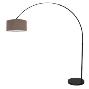 vloerlamp-zwart-flair-metaaltextiel-booglamp-e27-4658zw-mexlite-1