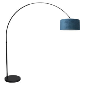 vloerlamp-zwart-flair-metaaltextiel-booglamp-e27-4661zw-mexlite-1