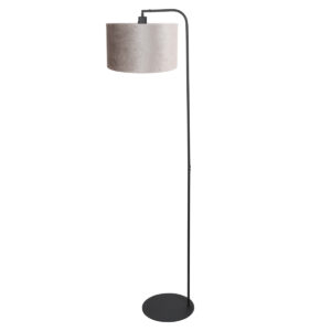 vloerlamp-zwart-stang-metaalveloursstof-ø28cm-e27-4792zw-steinhauer-1