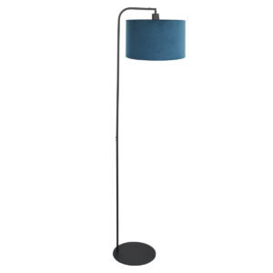 vloerlamp-zwart-stang-metaalveloursstof-ø28cm-e27-4797zw-steinhauer-1