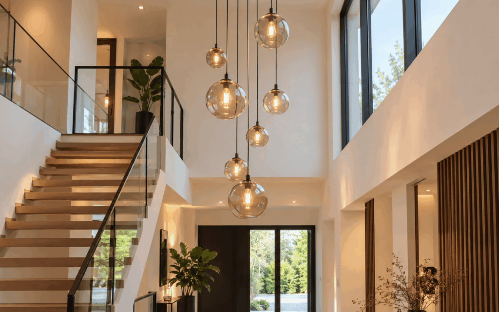 Hanglamp voor een vide of hoog plafond