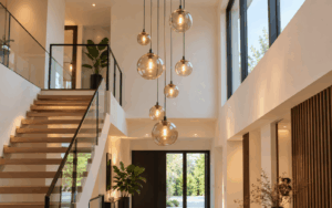 Hanglamp voor een vide of hoog plafond
