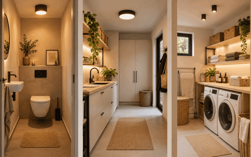 Verlichting voor toilet, bijkeuken en washok